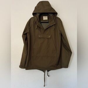 Men's Khaki Hooded Raincoat